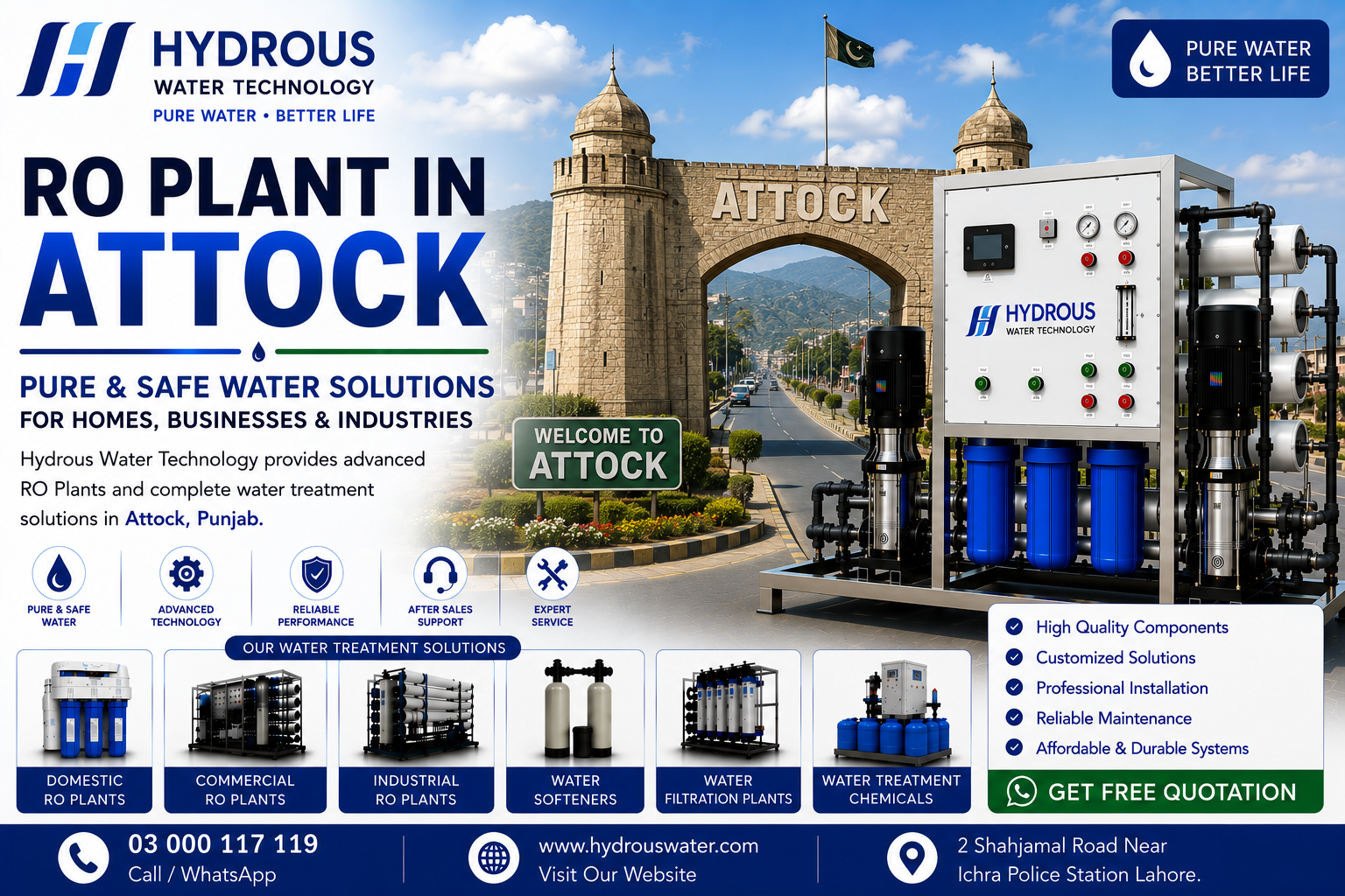 RO Plant in Attock by Hydrous Water Technology