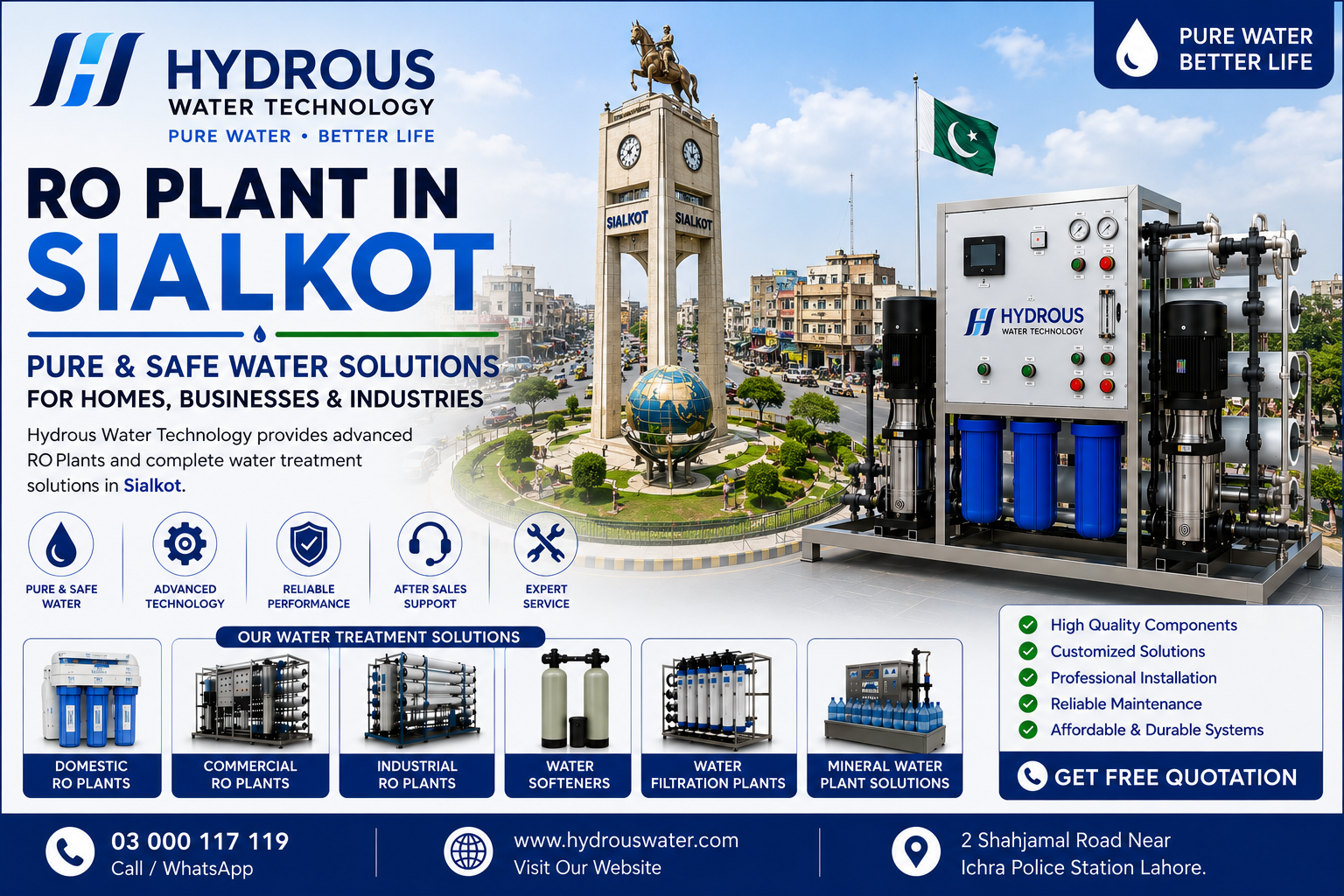 RO Plant in Sialkot by Hydrous Water Technology