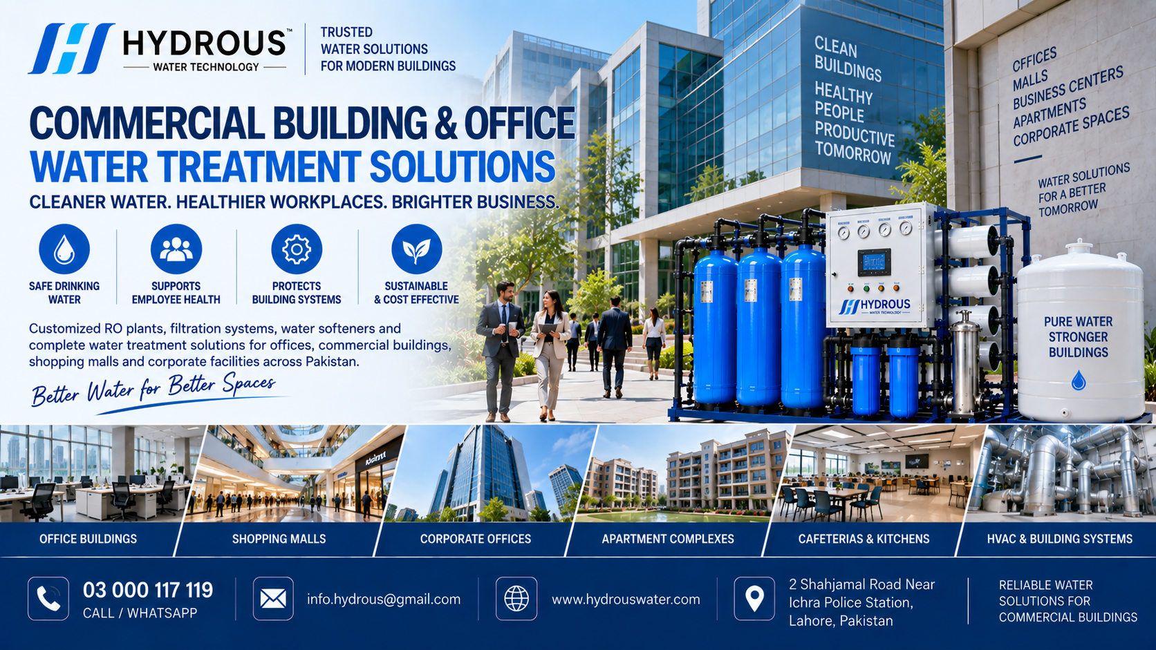 Commercial building water treatment solutions in Pakistan