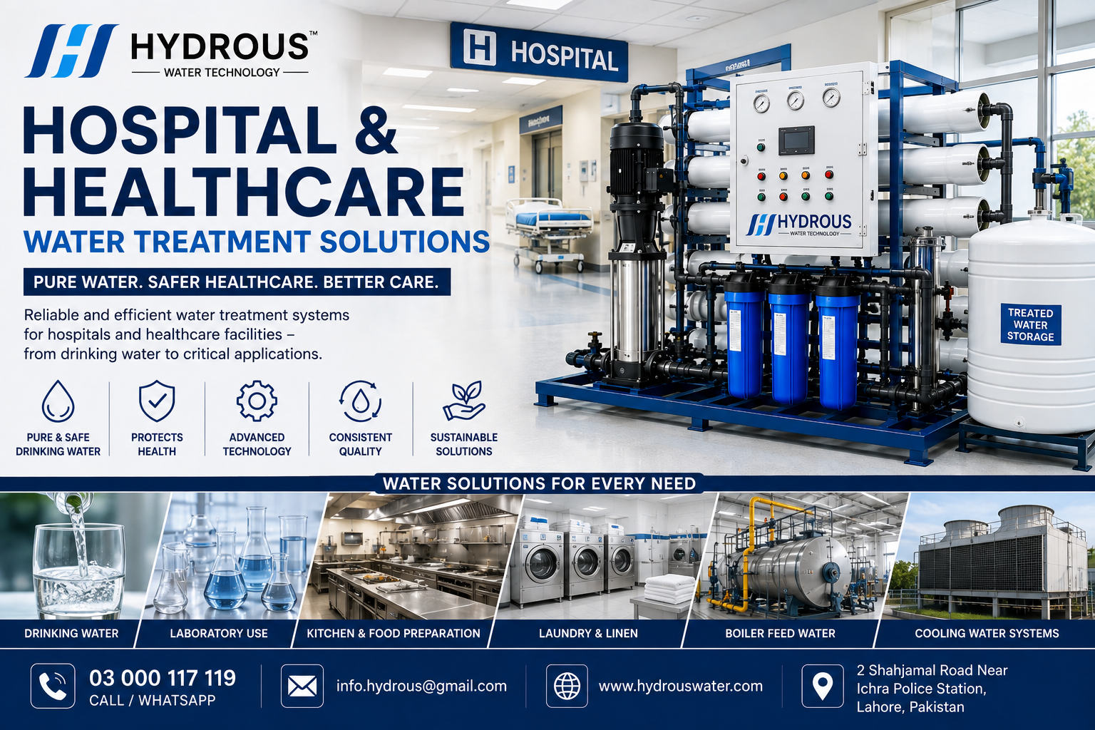 Hospital and healthcare water treatment solutions in Pakistan